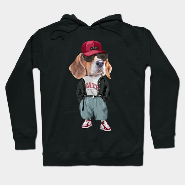 Beagle - Hip Hop Style Hoodie by obodo